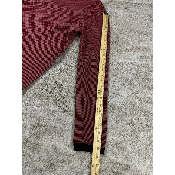 Title Nine Sweater Red Striped Long Sleeve Striped Mock Neck Size Large - Picture 10 of 16